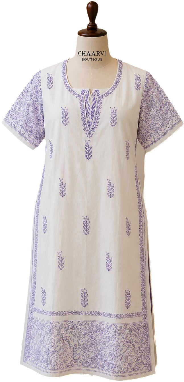 Lakhnavi Embroidery Kurti